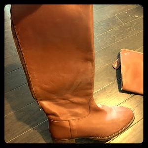 Jcrew tan knee boots